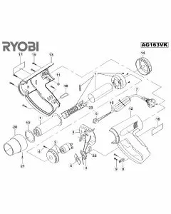 Buy A Ryobi AG163VK Spare part or Replacement part for Your Heat guns and Fix Your Machine Today